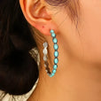 Pendientes de aro plateados elegantes – imagen 4