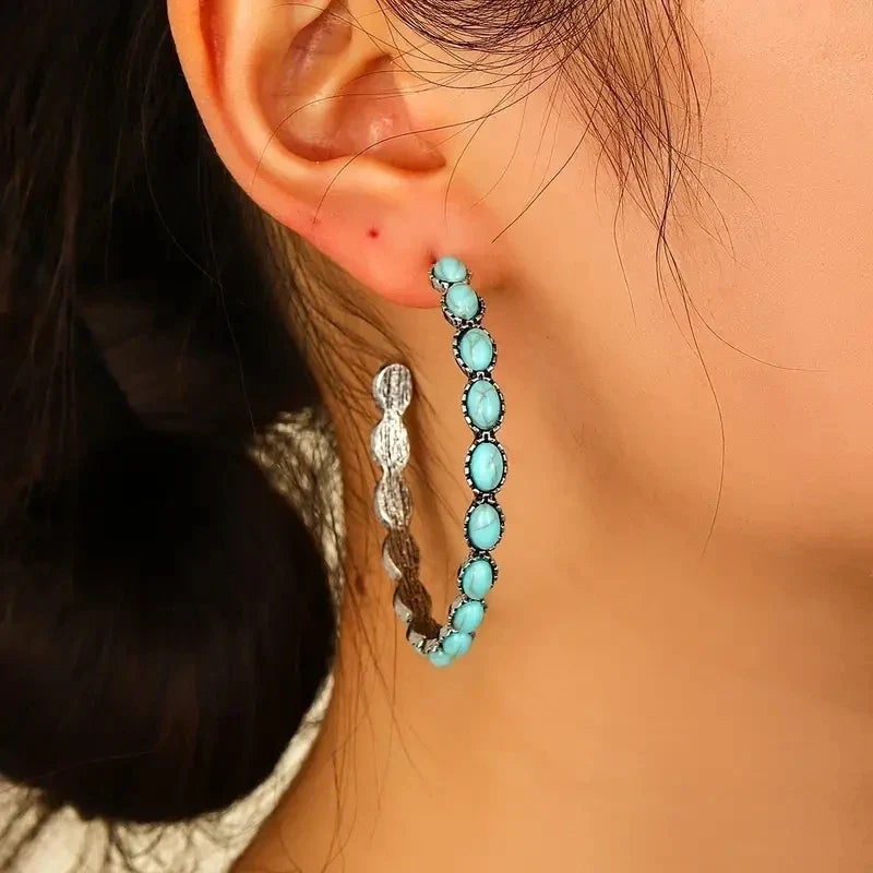 Pendientes de aro plateados elegantes – imagen 4