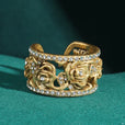 Anillo de lujo pavé de cristal rosa – imagen 2