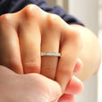 Anillo minimalista de circonita en plata – imagen 2
