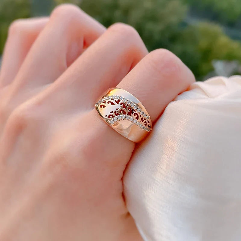 Anillo prestigioso tejido a juego – imagen 2