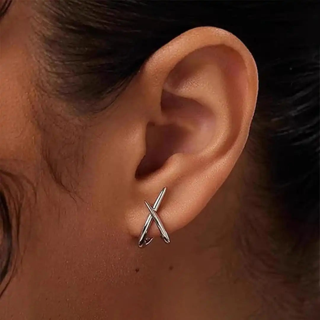 Pendientes cruz de oro atemporales – imagen 2