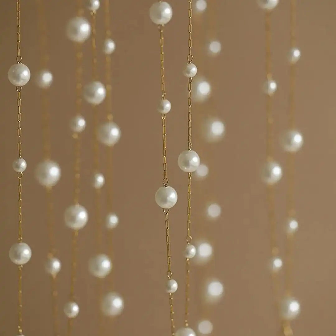 Gargantilla de cadena con perlas – imagen 2