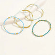 Set de pulseras bohemias chic de turquesa con cuentas – imagen 2