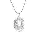 Collar geométrico oval hueco en oro y plata – imagen 5