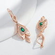 Pendientes de cristal esmeralda brillante – imagen 2