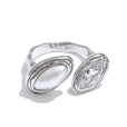 Anillo cruzado con doble talla marquesa – imagen 4