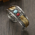 Pulsera Mesina de turquesa, plata y oro – imagen 4