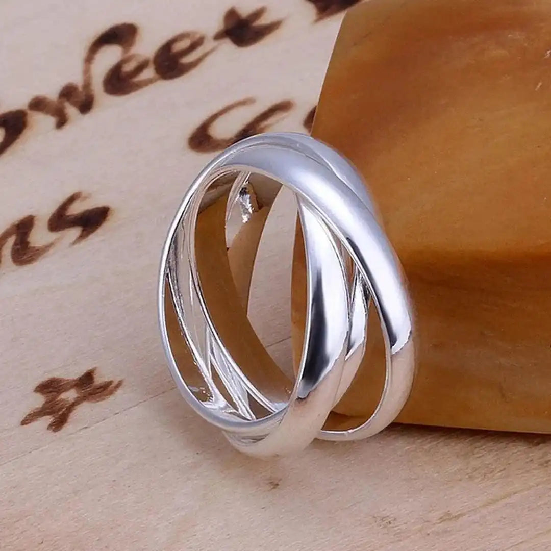 Anillos finos apilables de plata – imagen 3
