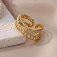 Anillo vintage ajustable en espiral – imagen 2