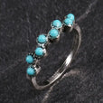 Anillo de turquesa atemporal con cuentas – imagen 5