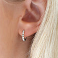 Pendientes de aro de circonita estilo lujo – imagen 4