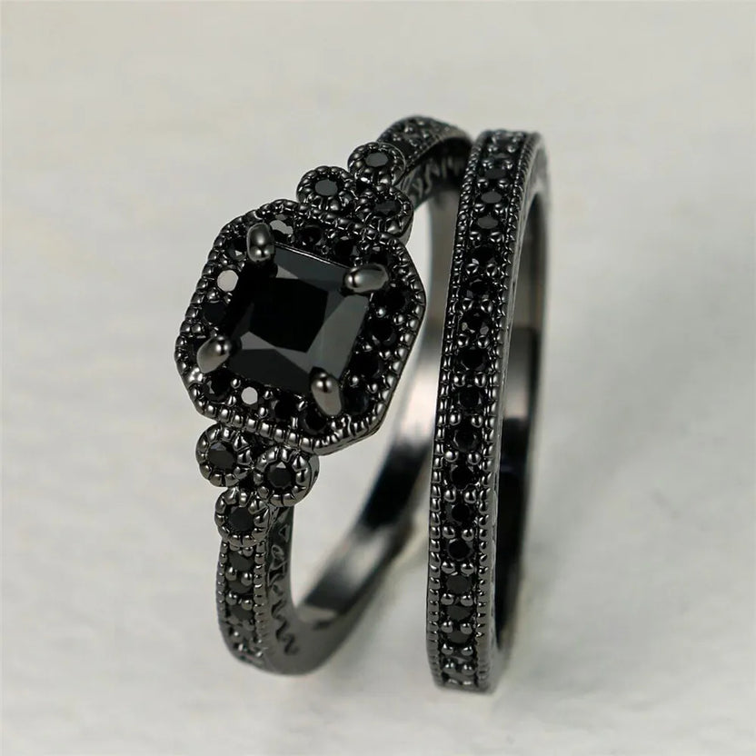 Anillos de ónix de cristal de lujo