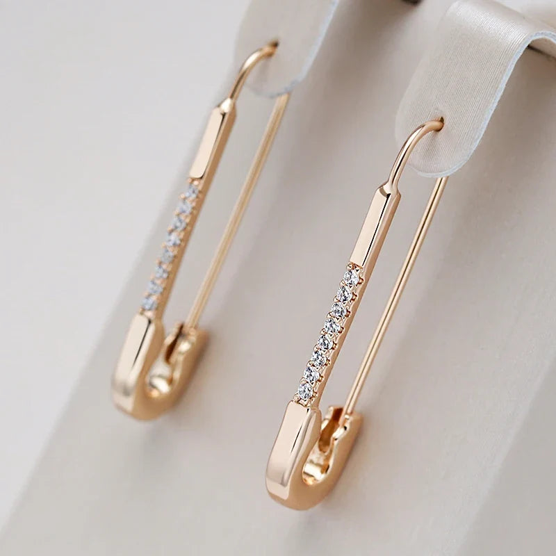 Pendientes colgantes de perla y cristal brillante