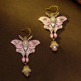 Pendientes largos clásicos de mariposa rosa – imagen 3