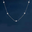 Espectacular collar de flor con circonitas incrustadas – imagen 4