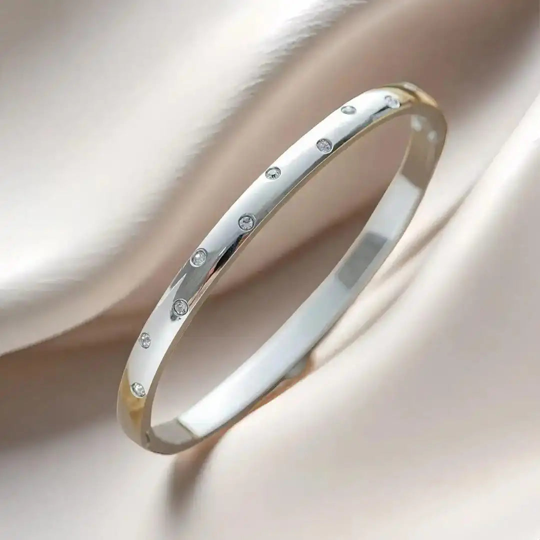 Pulsera dorada de circonita atemporal – imagen 2