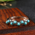 Anillo de turquesa atemporal con cuentas – imagen 6
