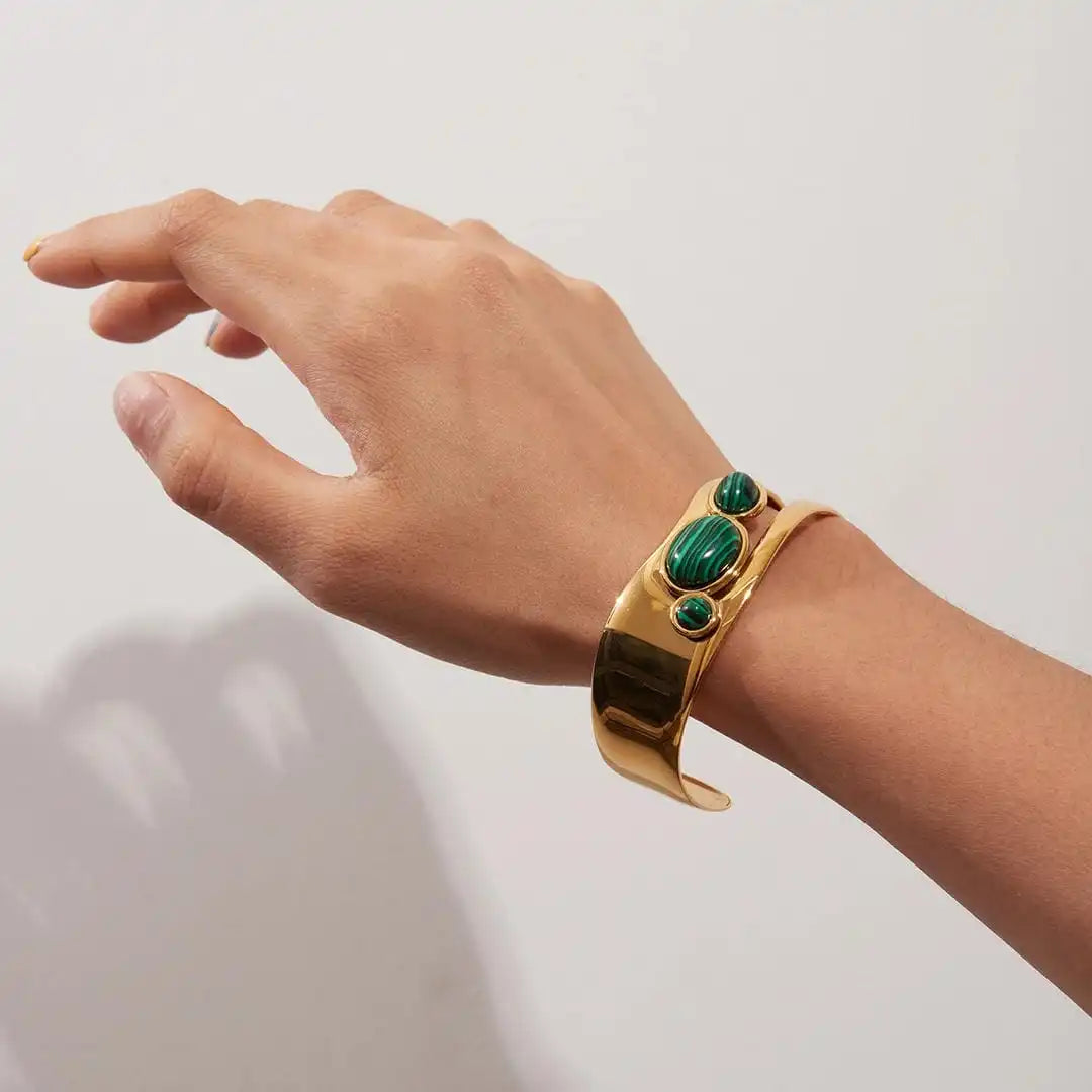 Pulsera vintage de ojo de tigre dorado – imagen 3