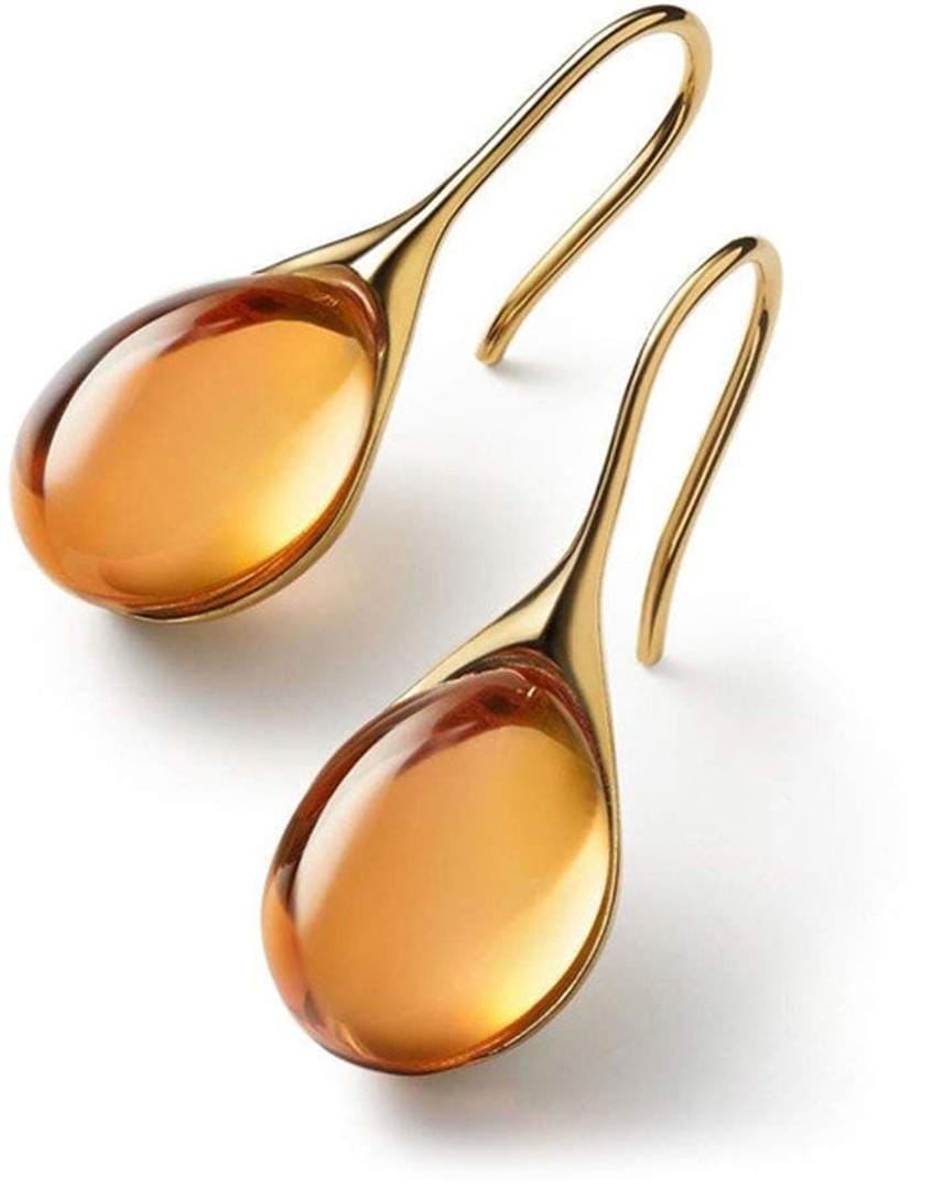 Pendientes minimalistas de cristal en gota – imagen 6