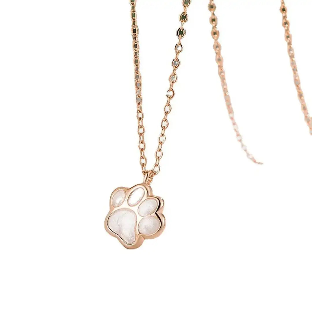Collar con dije de huella en oro rosa – imagen 4