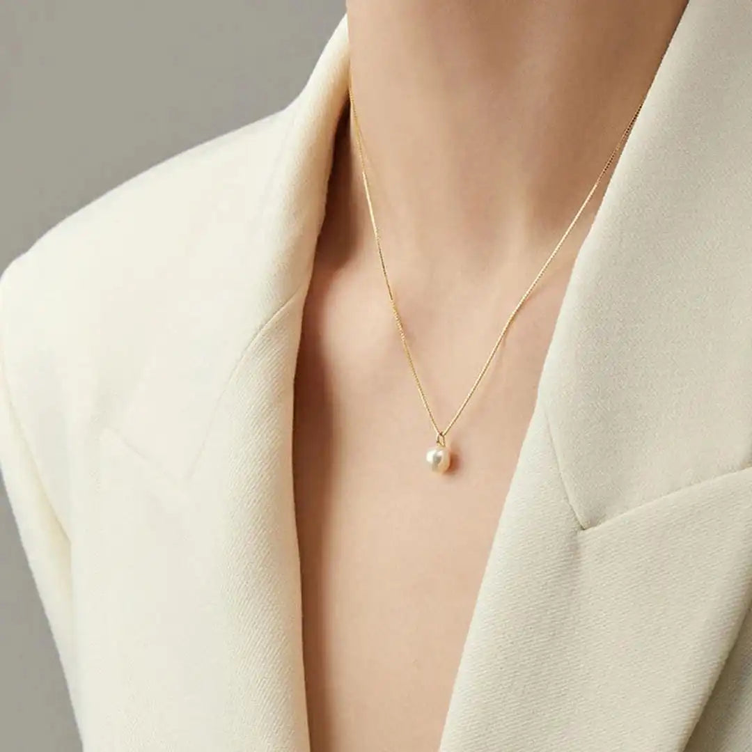 Collar con colgante de perla atemporal – imagen 3