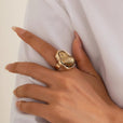 Anillos de cóctel con perla barroca gruesa – imagen 6