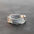 Anillo ajustable de plata con alas de ángel – imagen 4