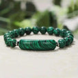 Pulsera elástica de cuentas con barra de piedras preciosas – imagen 4