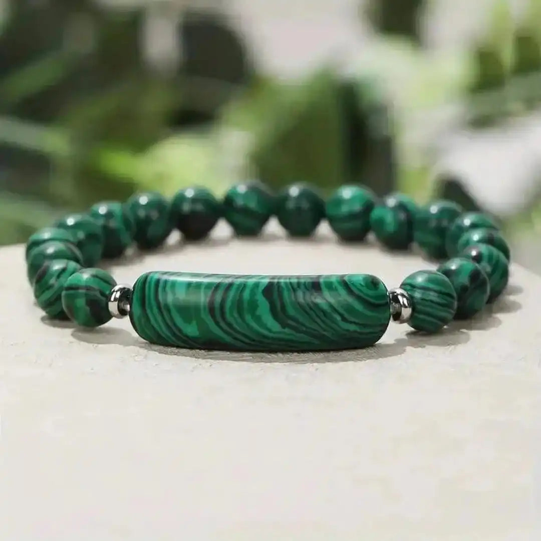 Pulsera elástica de cuentas con barra de piedras preciosas – imagen 4