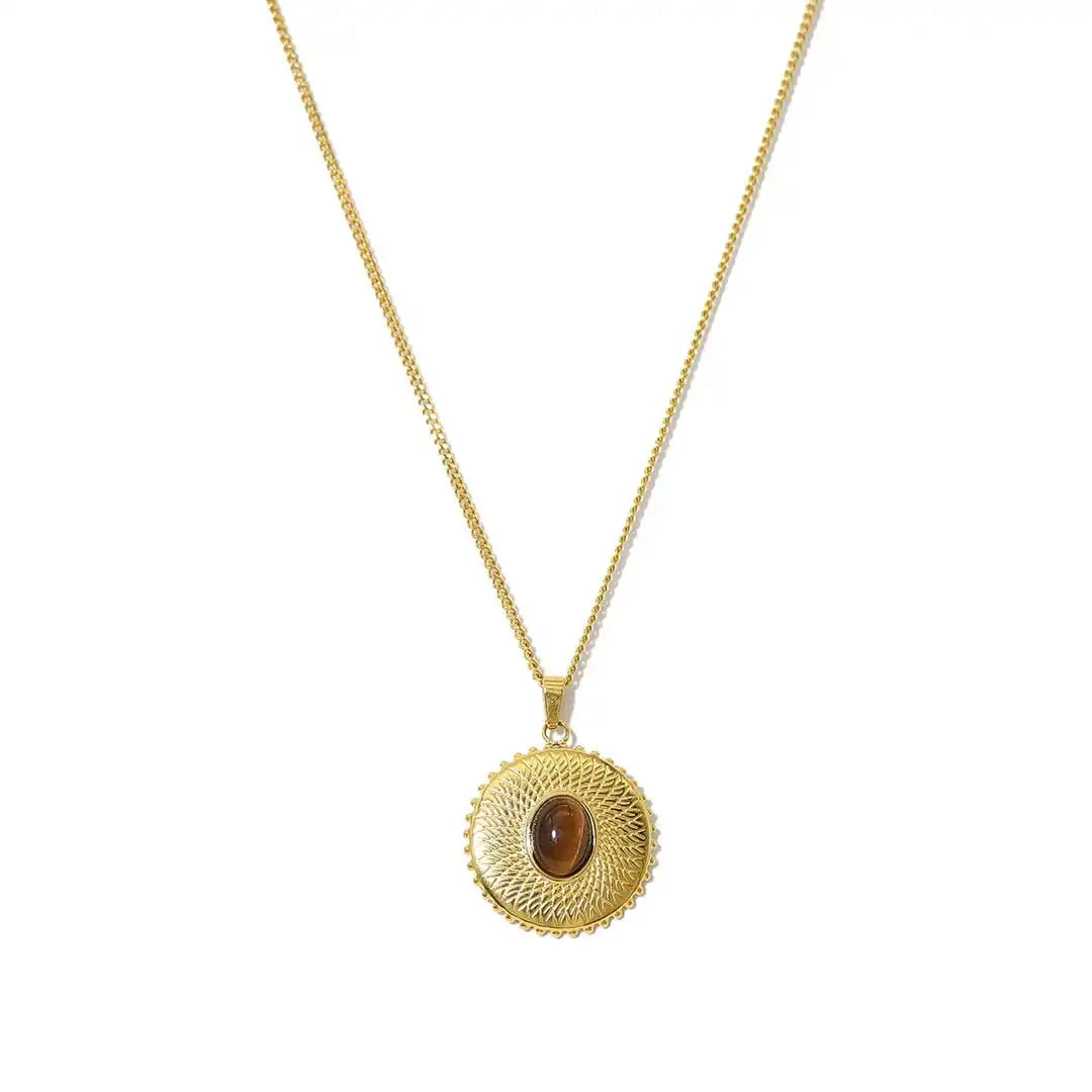 Collar retro de ojo de tigre de lujo – imagen 4