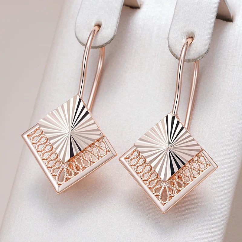 Pendientes colgantes geométricos de filigrana