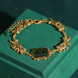 Pulsera de perlas cuadradas con dije de león barroco – imagen 2