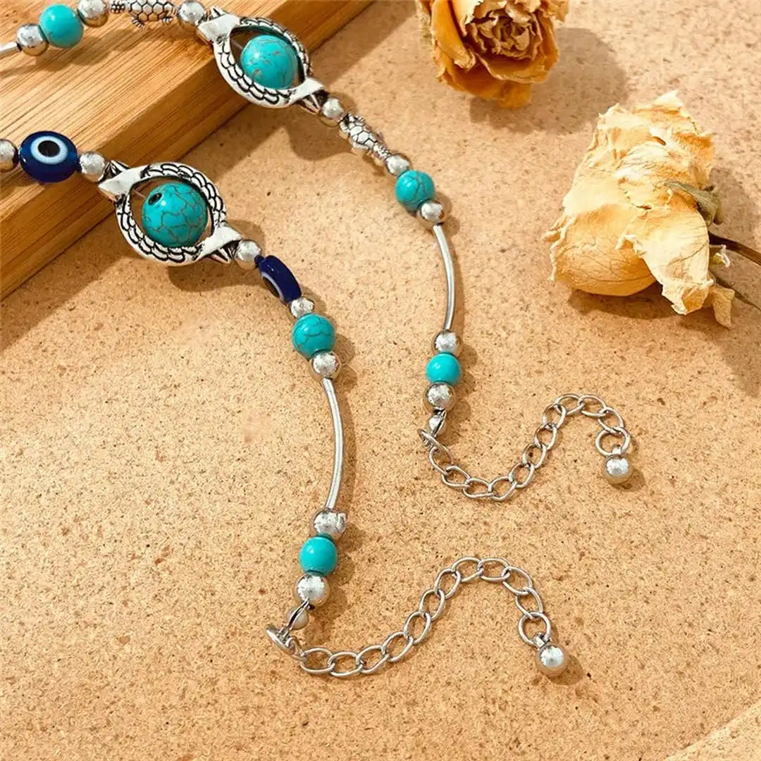 Pulsera de plata antigua con turquesa Aqua – imagen 5