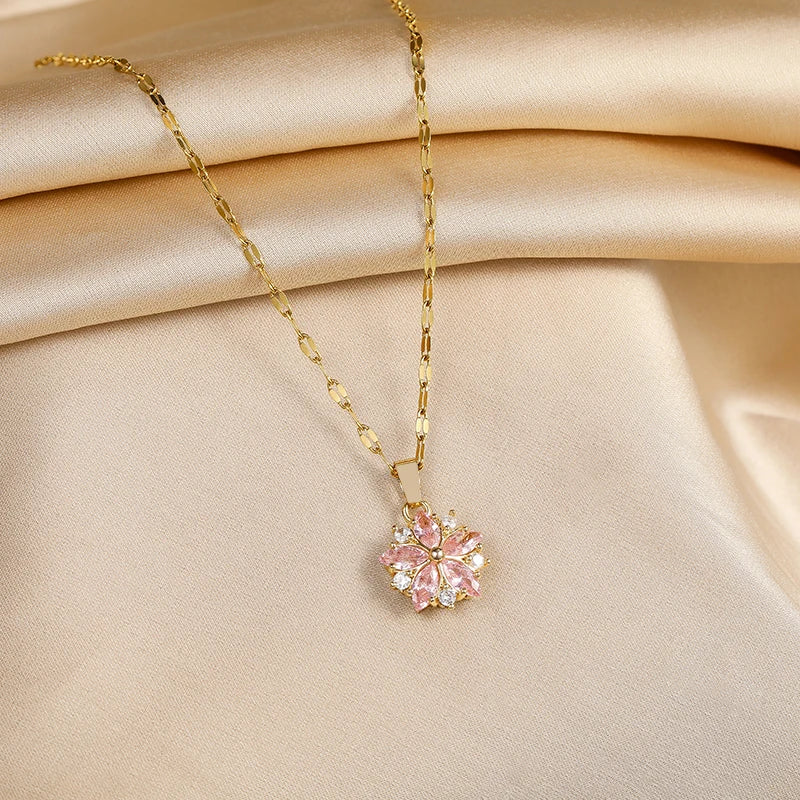 Collar romántico de rosa sakura – imagen 3