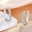 Pendientes aro con cristales de circonita brillantes