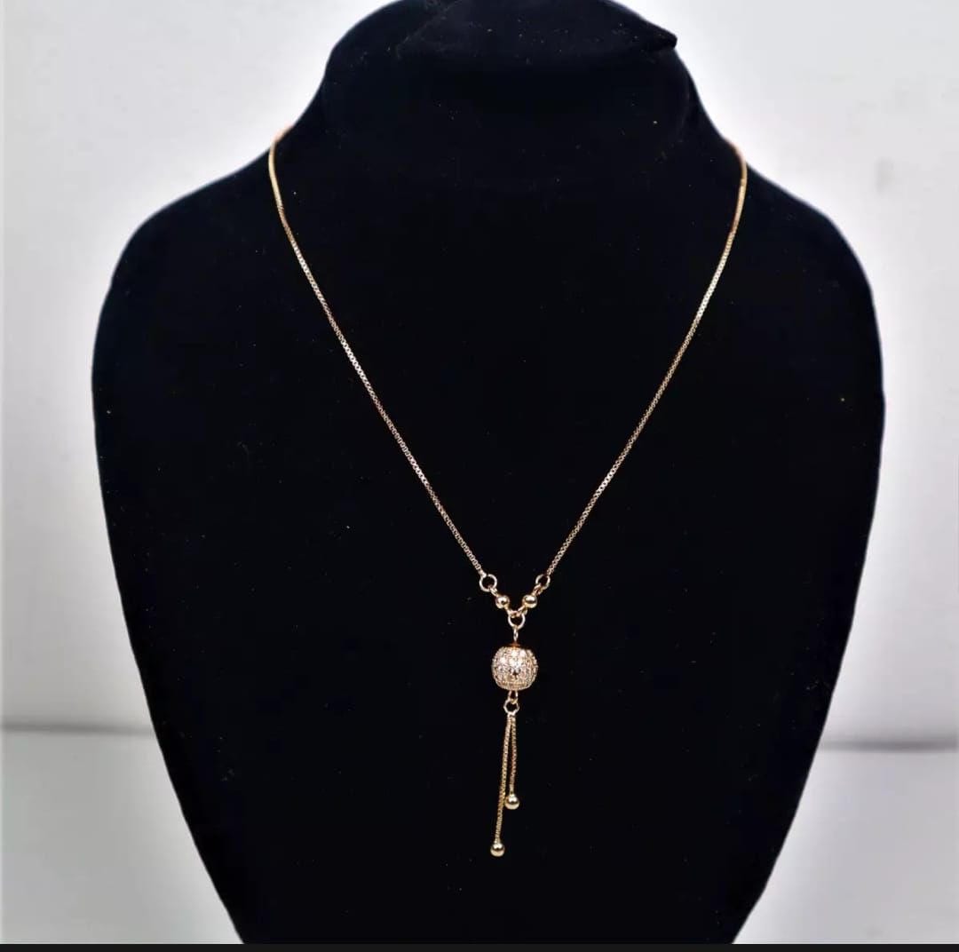 Collar colgante vintage dorado – imagen 3