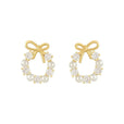 Pendientes de lazo y perla circular – imagen 4