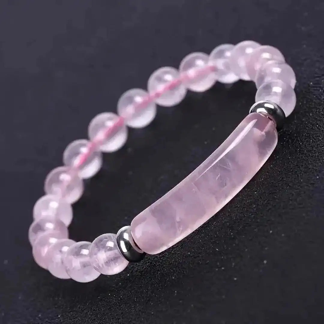 Pulsera elástica de cuentas con barra de piedras preciosas – imagen 2
