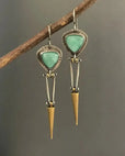 Pendientes vintage de piedra natural