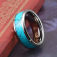 Anillo de turquesa con incrustación de plata – imagen 2