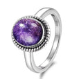 Anillo clásico ovalado de plata con cordón – imagen 7