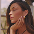 Pendientes aro dorados vintage modernos – imagen 2