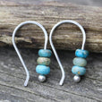 Pendientes retro de turquesa