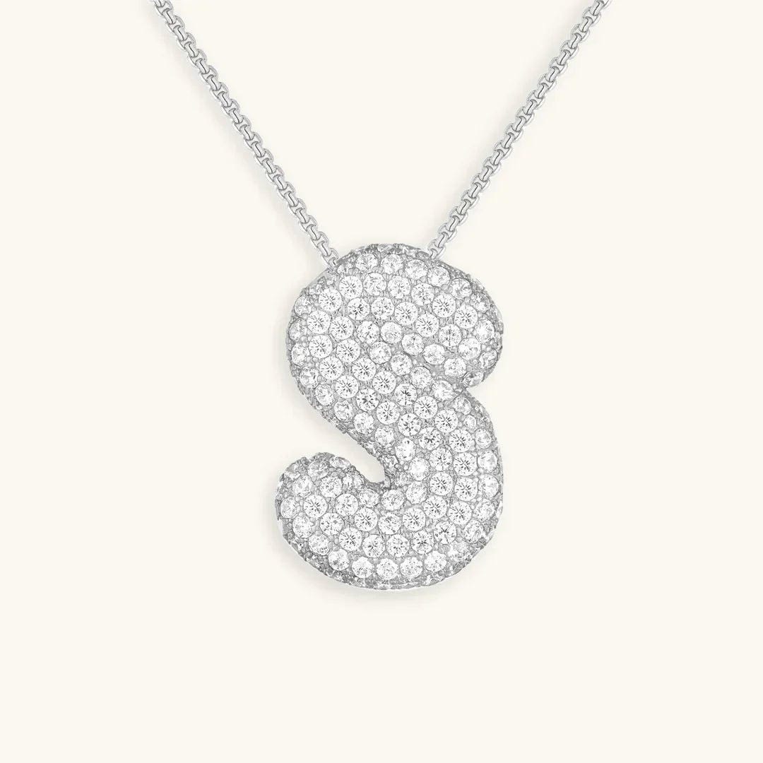 Collar con inicial Bubble de cristales – imagen 50