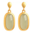 Pendientes retro de jade Hetian – imagen 4