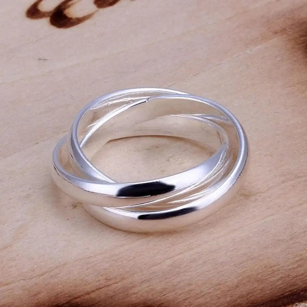 Anillos finos apilables de plata