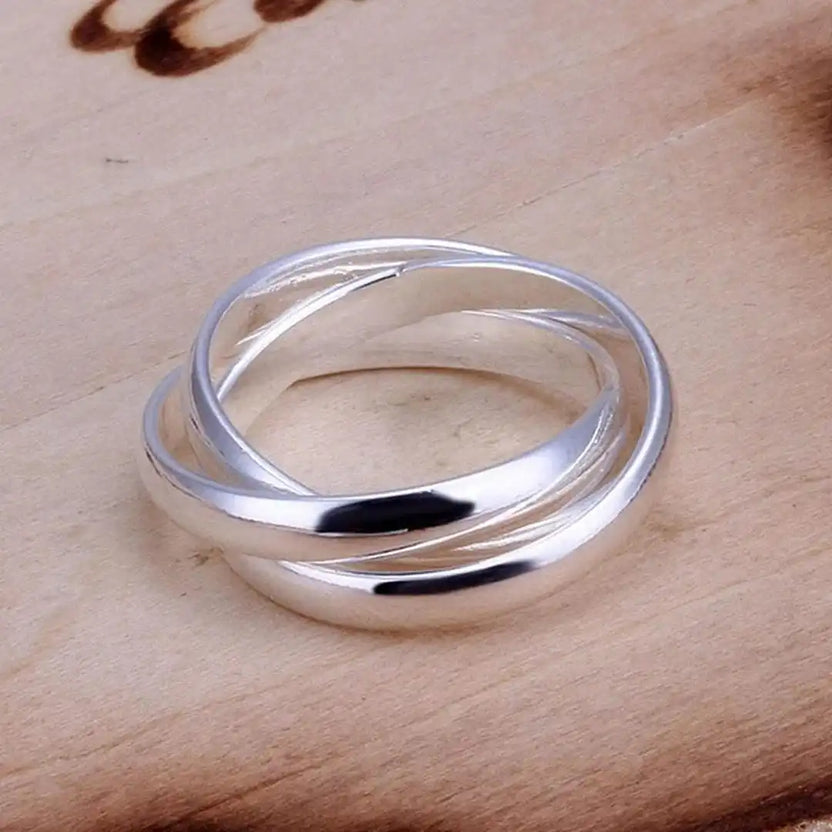 Anillos finos apilables de plata