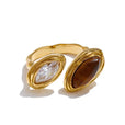 Anillo cruzado con doble talla marquesa