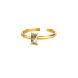 Anillo dorado delicado ajustable con gema de colores – imagen 14